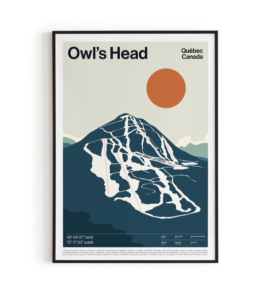 Owl's Head Ski Map Muted