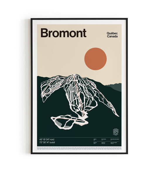 Bromont Ski Map Muted