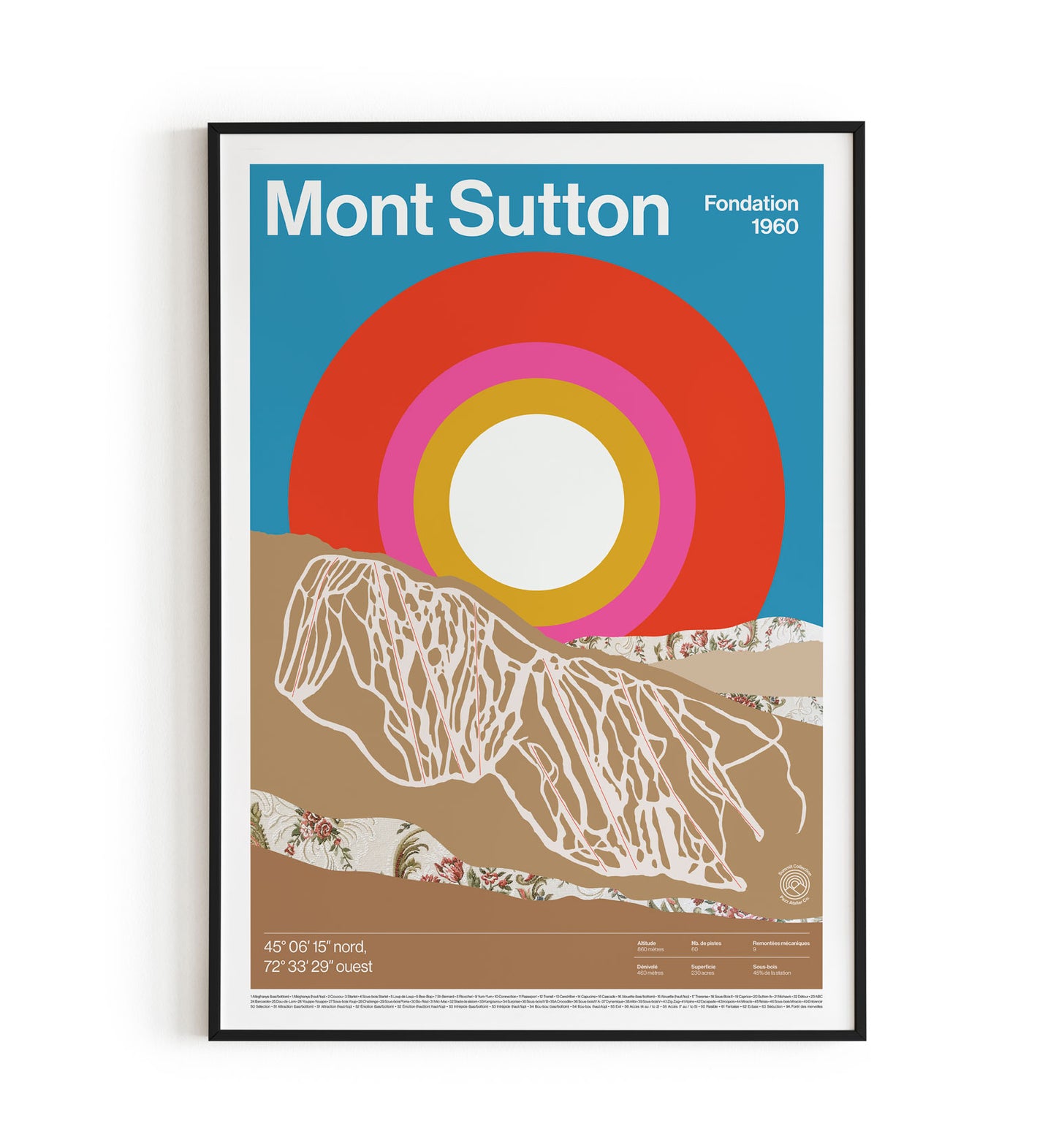 Mont Sutton Ski Map