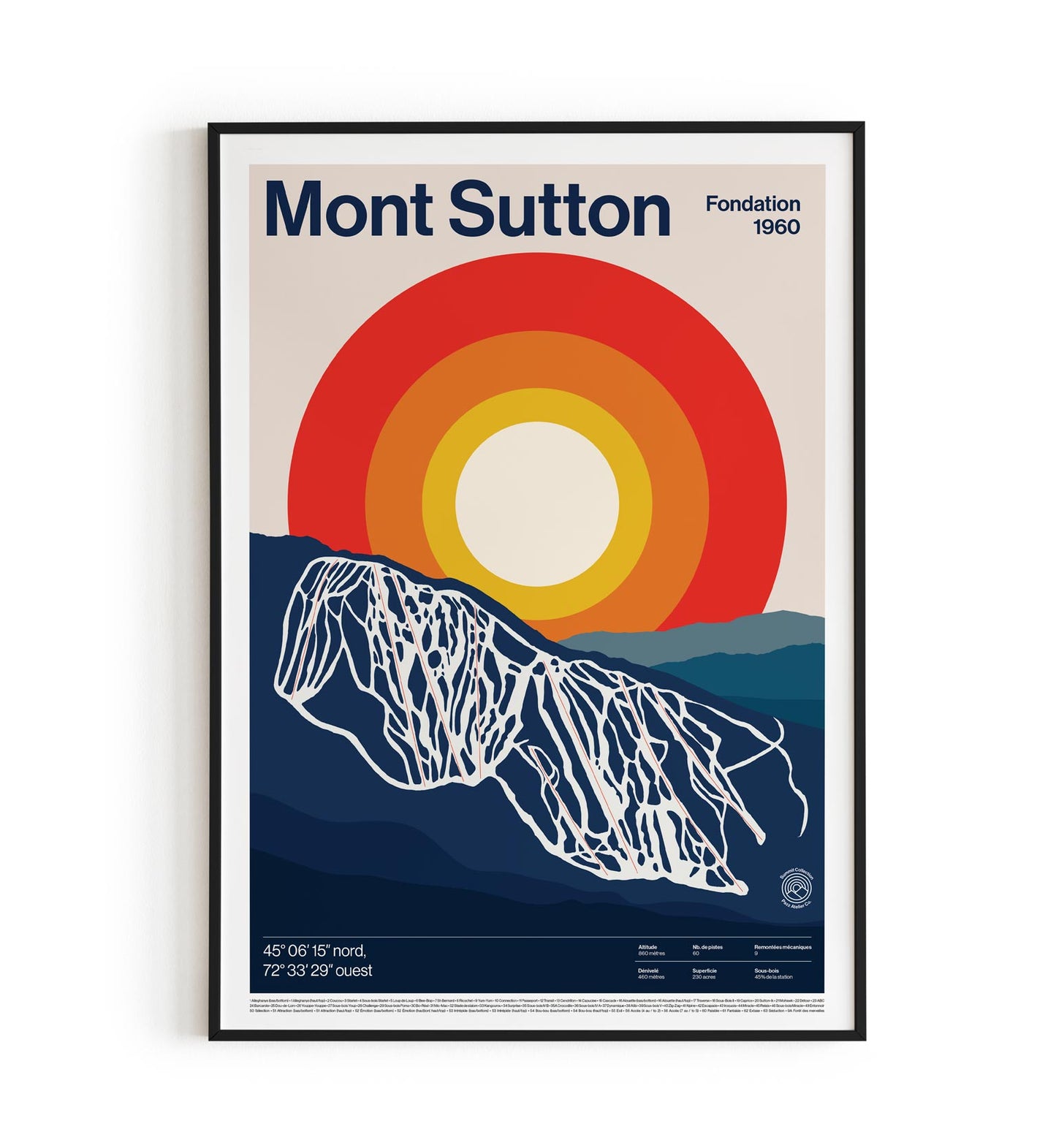 Mont Sutton Ski Map